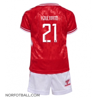 Billige Fotballdrakt Danmark Morten Hjulmand #21 Replika Hjemmedraktsett Barn EM 2024 Kortermet (med bukser)